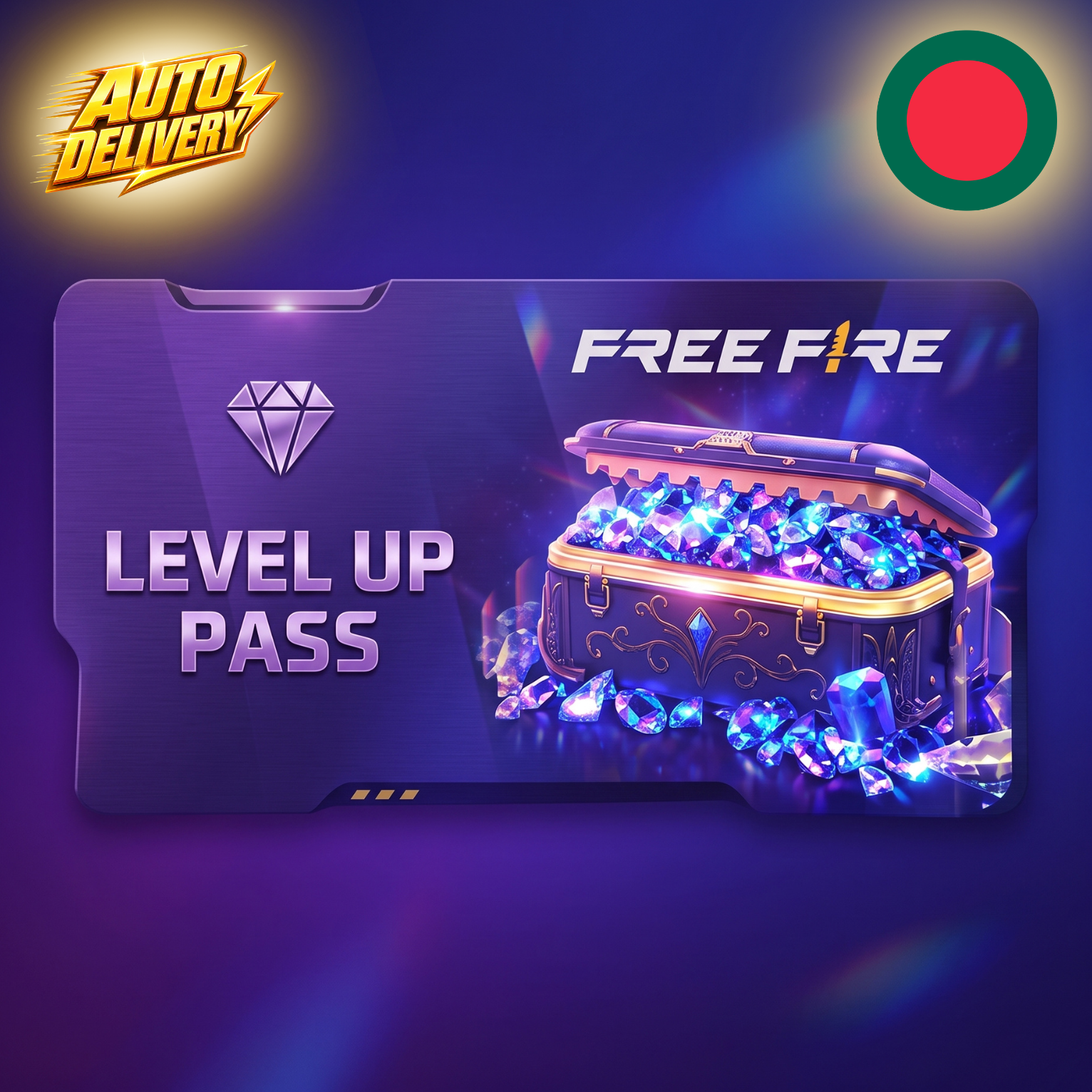 Free Fire Level Up Pass activation for Bangladesh account