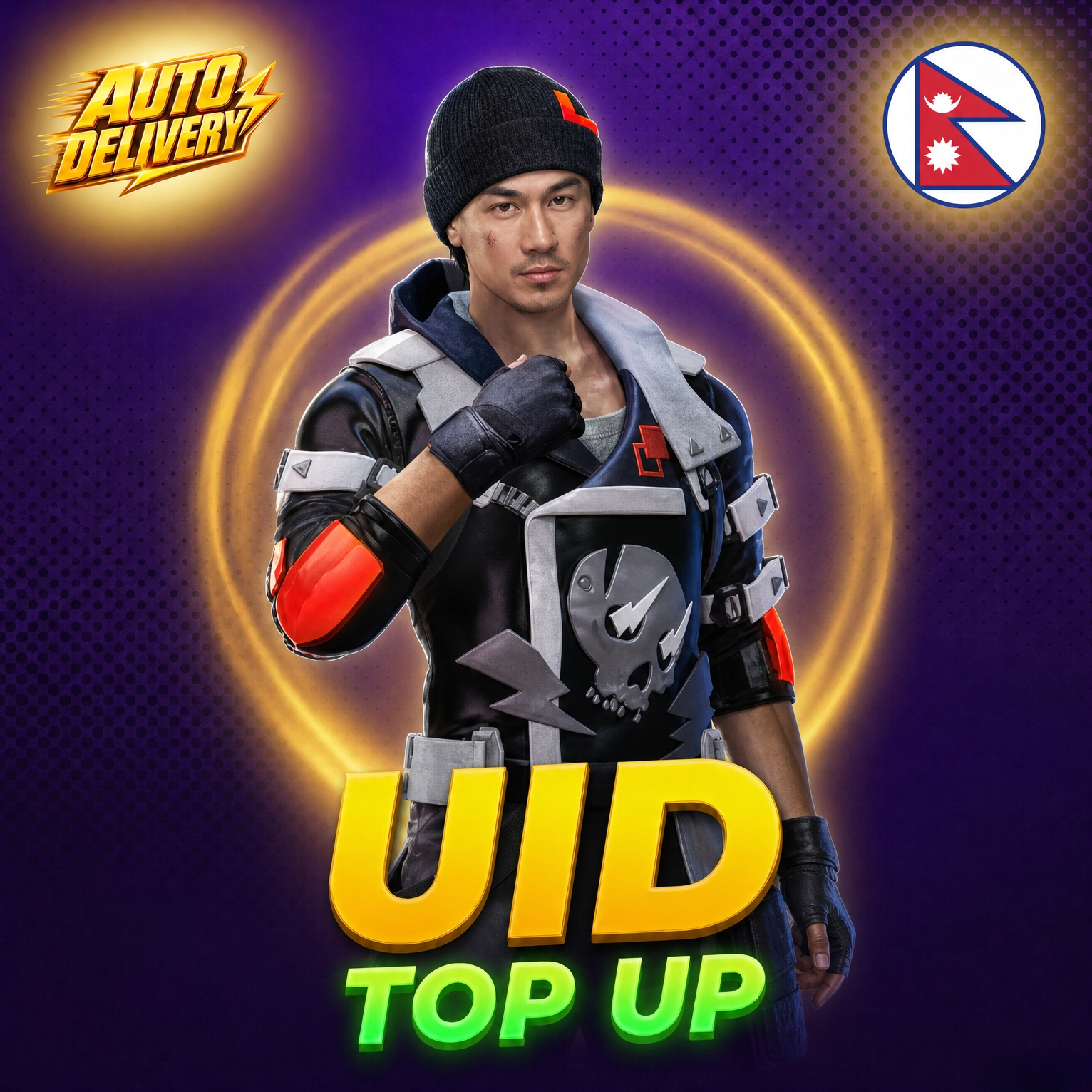 Free Fire Nepal server diamond top up by UID